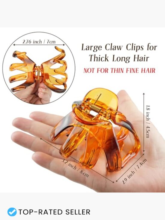 Large Claw Hair Clips Strong Hold Bundle 6 Pack Chunky Jaw Clip for Thick Hair main image 5
